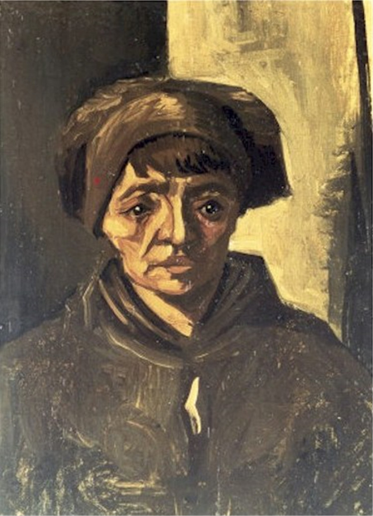 Head Of A Peasant Woman With Dark Cap